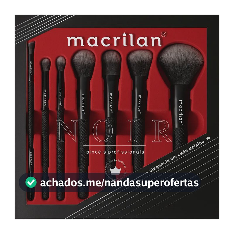 Pincéis Profissionais Maquiagem 7un Macrilan Ed009