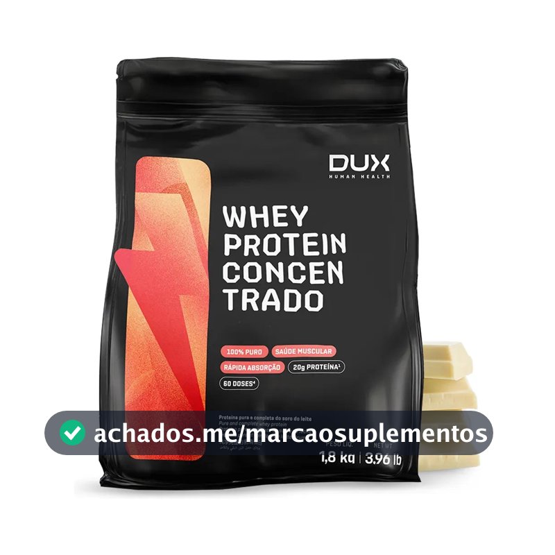 DUX HUMAN HEALTH Whey Protein Concentrado 1,8kg Chocolate Branco