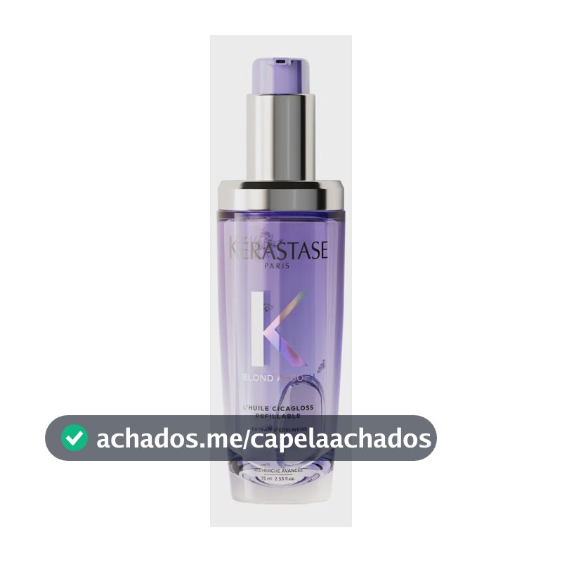 Óleo Capilar Kérastase L'Huile Cicagloss Blond Absolu Refilável, Para Cabelos Loiros Danificados, 75 ml