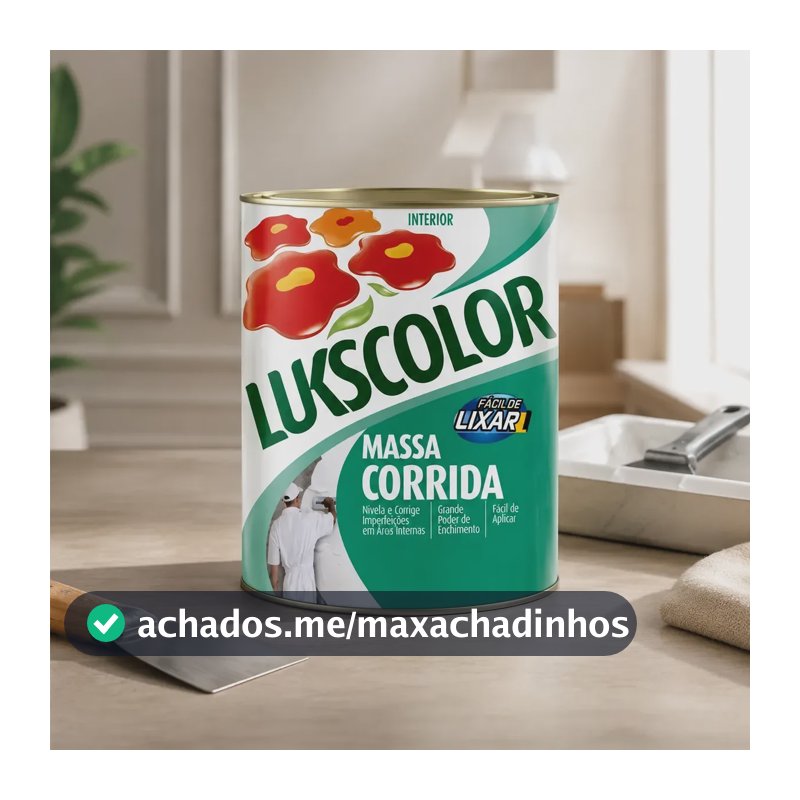 Massa Corrida Lukscolor Interior Aplicação Fácil 1,4kg