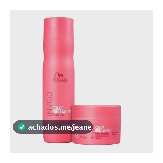 Kit Wella Invigo Color Brilliance: Shampoo 250ml e Máscara 150ml para Cabelos Coloridos