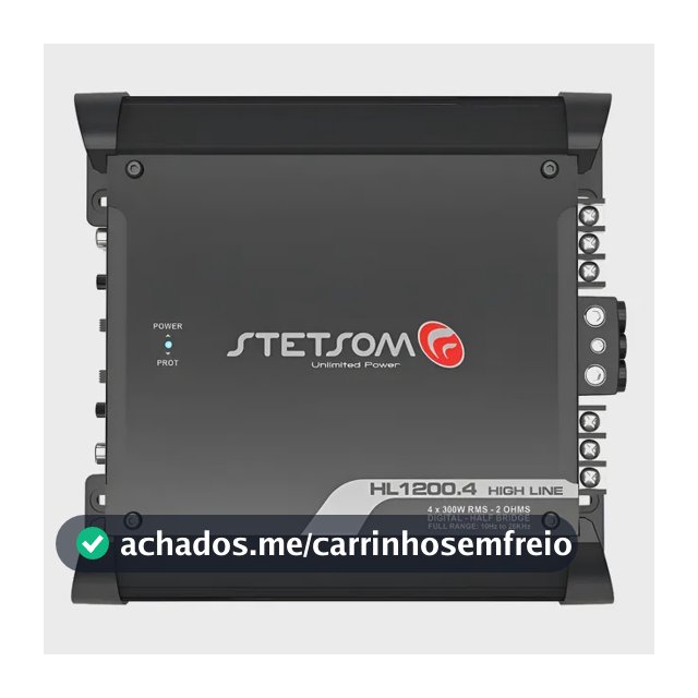 Módulo Amplificador Stetsom High Line Hl1200.4 4 Canais 2 Oh Preto