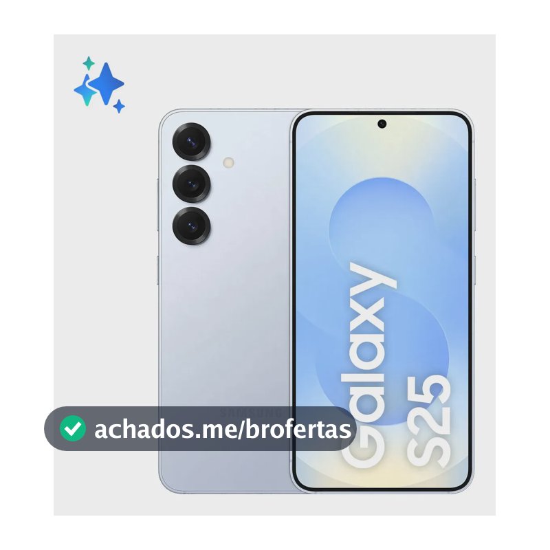 Samsung Galaxy S25 5G, 256GB, 12GB, Câmera Tripla - Azul claro