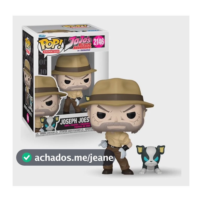Boneco Funko Pop! Jojo's Bizarre Adventure Joseph Com Iggy