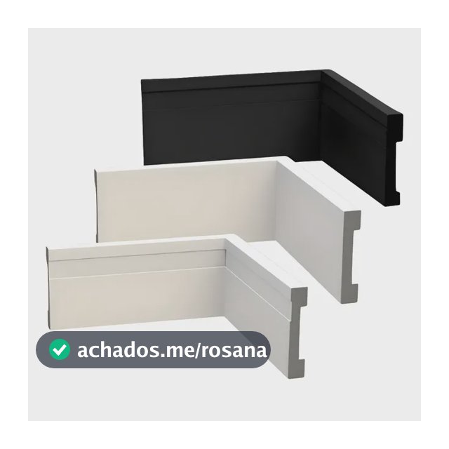Kit 10 Barras Rodapé De Poliestireno 7 Cm Altura