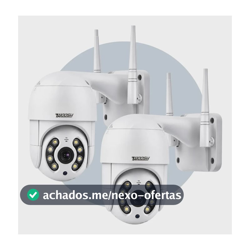 Kit 2 Câmeras Segurança Ip Interna Externa Wifi iCSee Infravermelho Prova D’Água Woosh