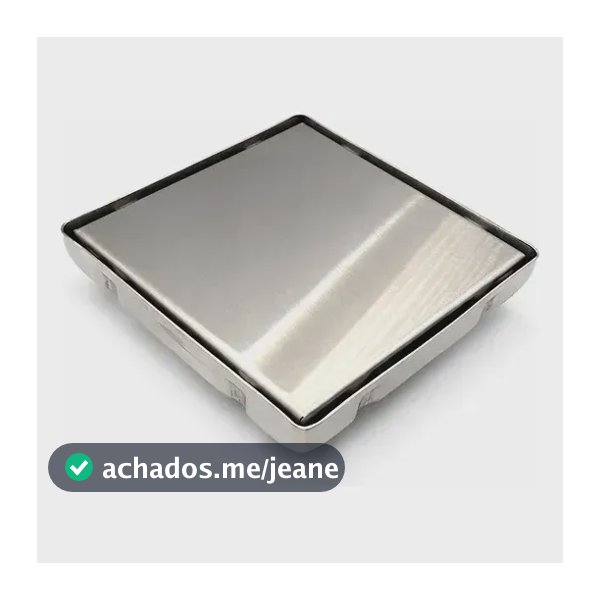 Ralo 10x10 Oculto Invisível Piso Inox 304 Banheiro Quadrado