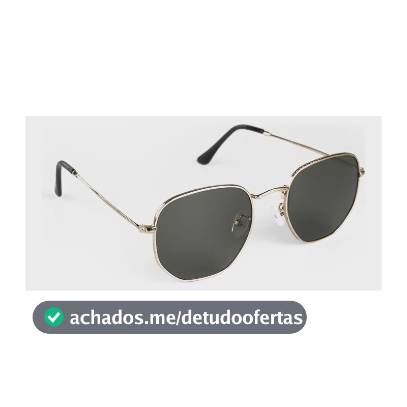 Óculos De Sol Saint Germain Dourado Harbor Aviador Uv400 Lente Preto Desenho Espelho