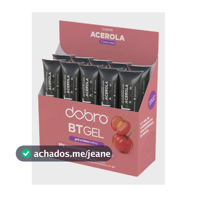 Suplemento em gel Dobro Energético Carboidratos Bt sabor Beterraba com Acerola x 30g 10 un