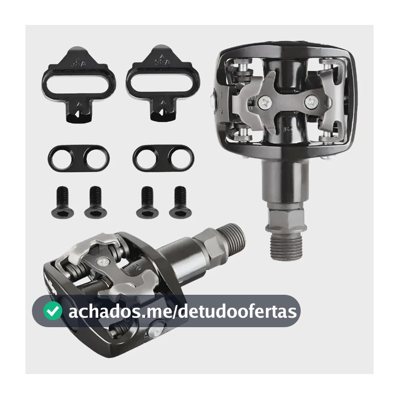 Par Pedal Clip Wellgo Wpd-823 Mtb 9/16 Spd Com Tacos Preto