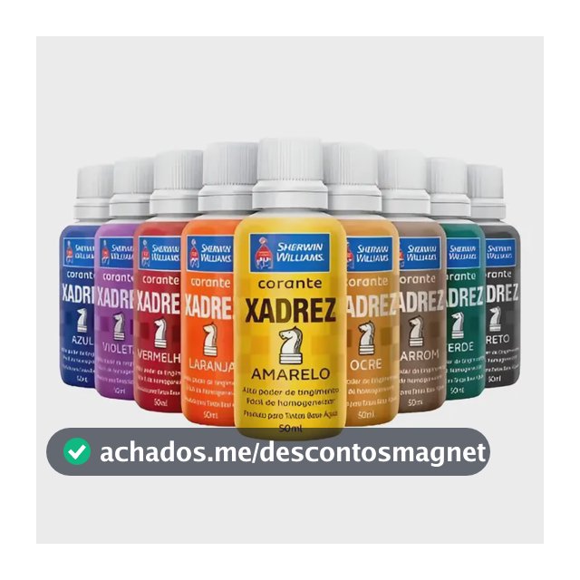 Corante Bisnaga Xadrez P Tintas Varias Cores Pigmento Parede