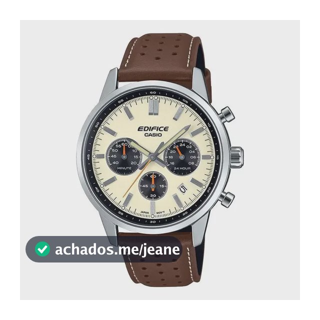Relógio Casio Edifice Cronógrafo Efr-575l-7adf Marrom Prateado Bege