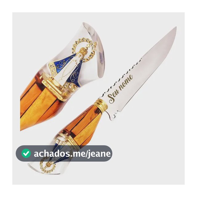 Faca Nossa Senhora Aparecida Gravação Personalizada Com Nome