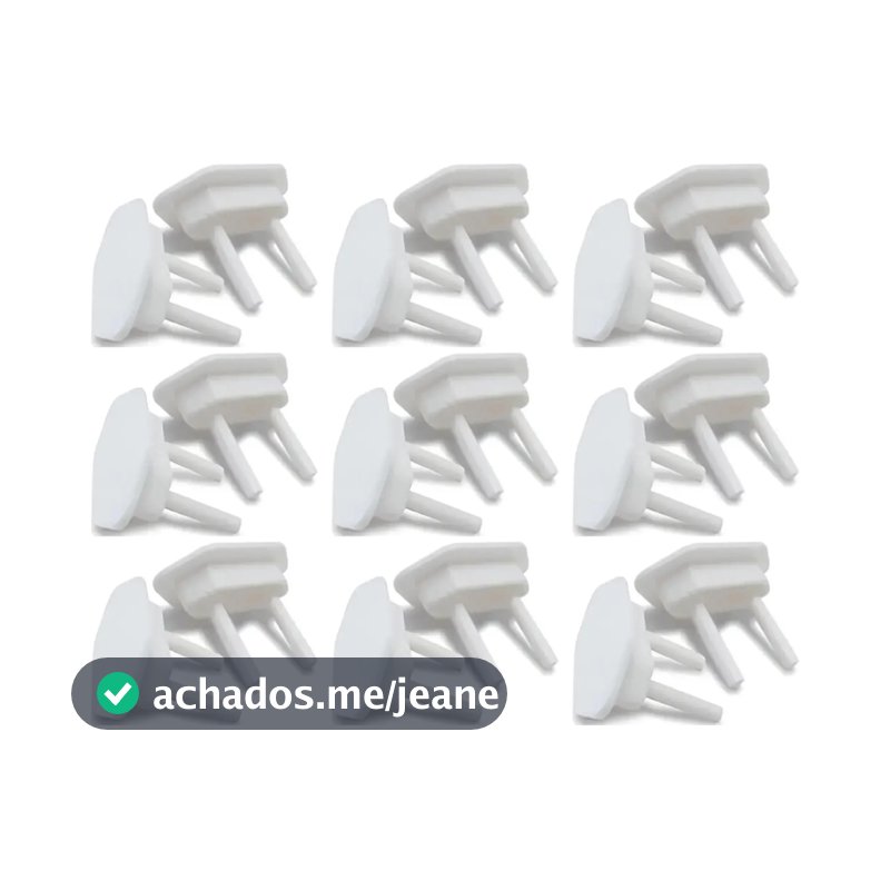 Kit 20 Protetor De Tomada Para Bebe Segurança Criança