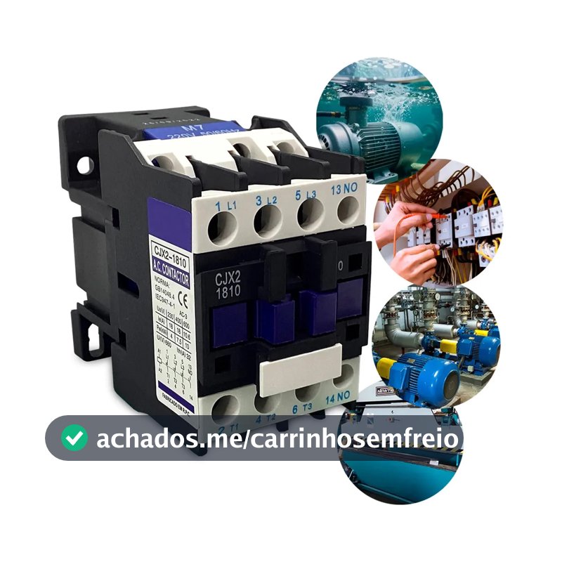 Contator Tripolar 18a Cjx2-1810 (lc1d-1810) 1na