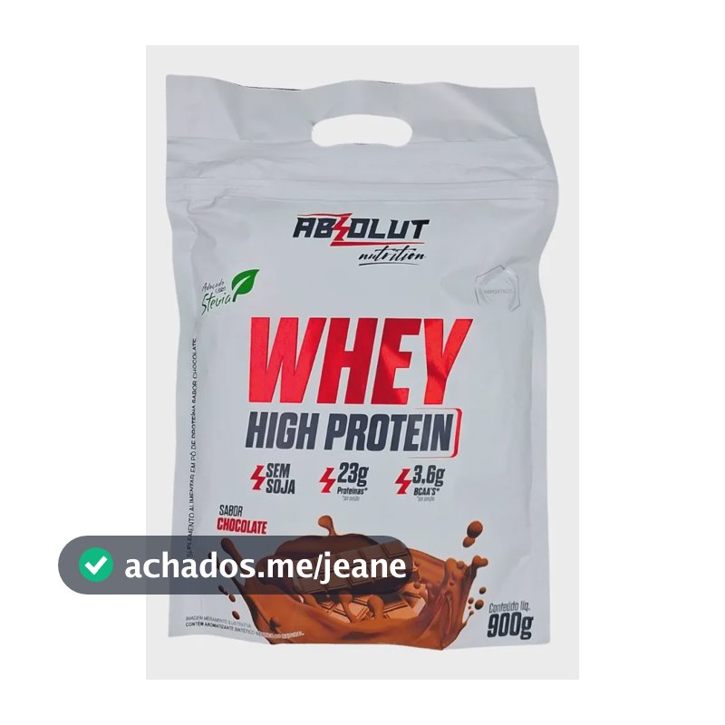 Whey Protein Concentrado 100% Pure Refil 900g Absolut Sabor Chocolate