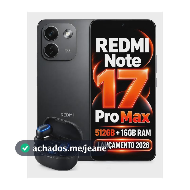 Redmi Note 17 Pro Max 512gb 8gb+8gb Bateria 10000 Mah Global Preto