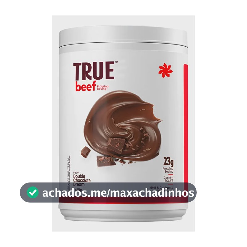True Beef Protein True Source Whey 100% Isolado Carne 418g Double Chocolate 418g
