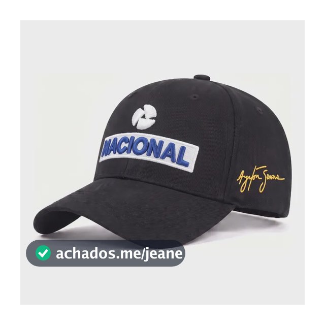 Boné Nacional Ayrton Senna Retrô Formula 1 Aba Curva Trucker