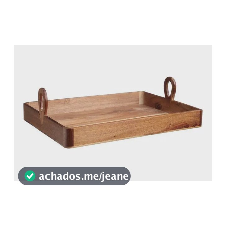 Bandeja de Servir Retangular 43cm Madeira Acácia Homestyle