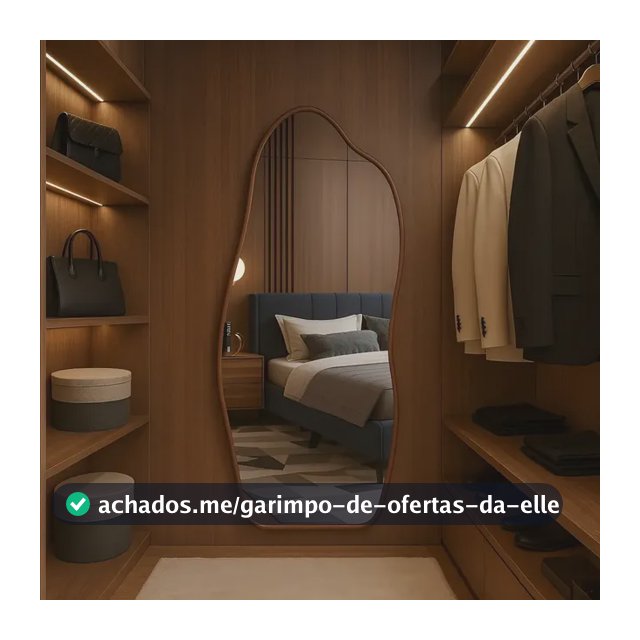 Espelho 100x50 Orgânico Corpo Inteiro Grande Moldura Caramelo