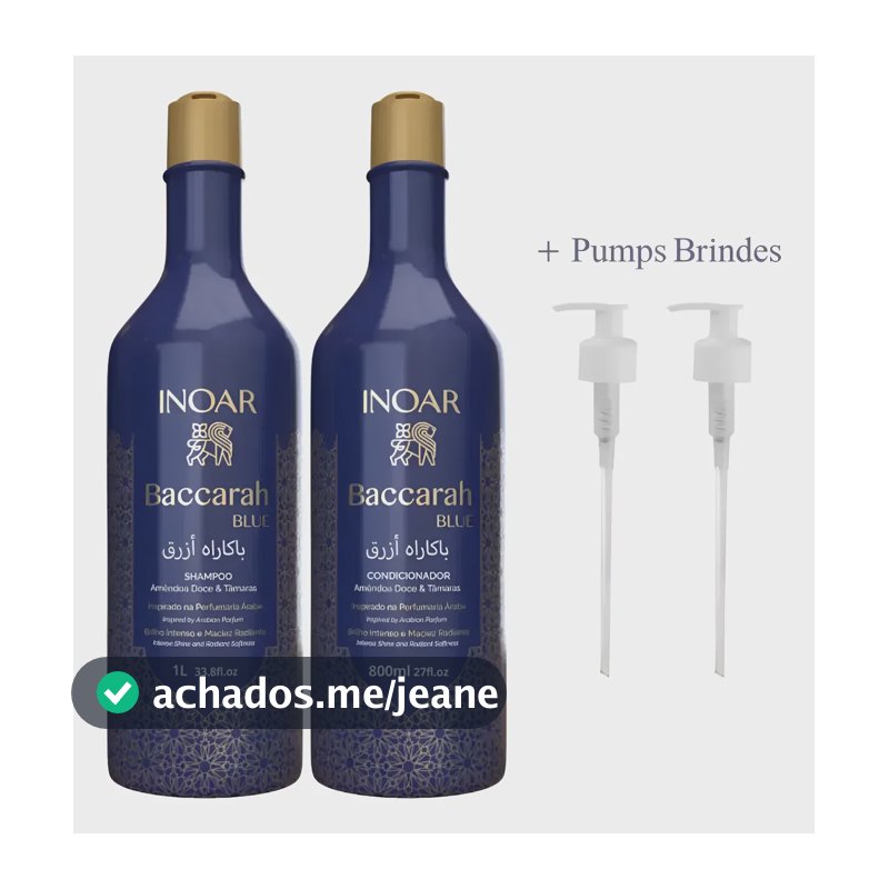 Inoar Baccarah Blue Kit Shampoo 1l + Condicionador 800ml