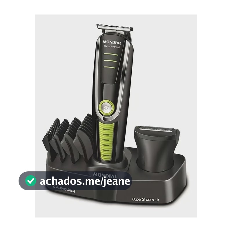 Máquina De Cortar Cabelo 6 Em 1 Barba Pelo Corpo Body Groom Cor Preto
