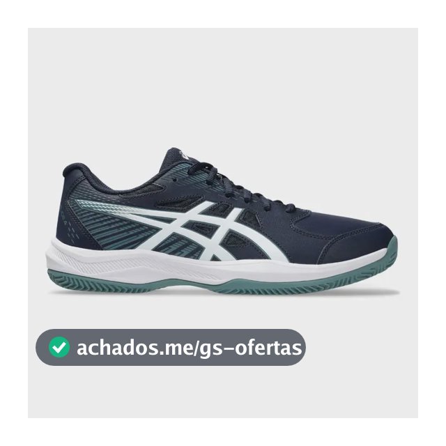 Tênis Masculino Court Slide 4 Azul/branco Asics Azul-escuro Liso 43 Br