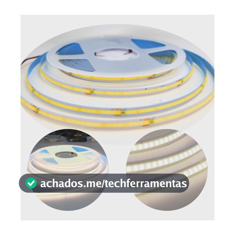 10m Fita Led Cob 288led/m Direta Energia Para Perfi Cor da luz Branco-neutro Tensão de operação
