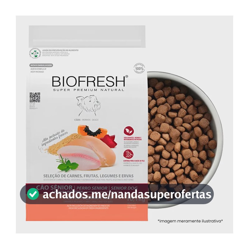 Ração Biofresh Cães Sênior Idoso Mini Pequeno 10kg