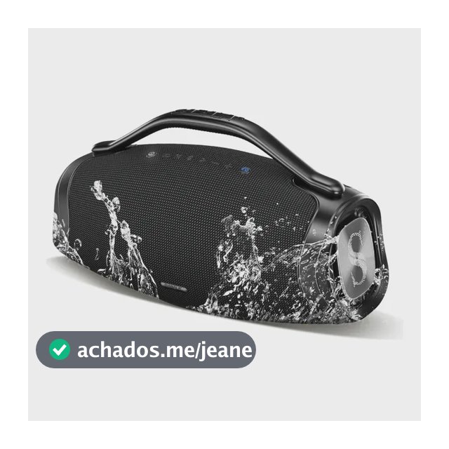 Caixa de som bluetooth 5.4 sabala 200w 36H Portátil app eq ipx6 tws Potente DR-909 39000mAh Hifi EQ Estéreo 35hz - 20khz cor preto