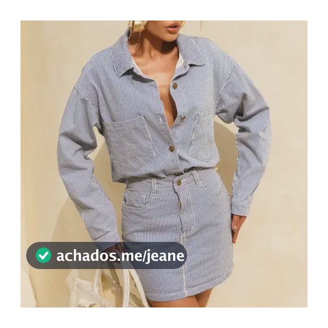 Conjunto Mini Saia E Camisa Feminina Cintura Alta Listrada