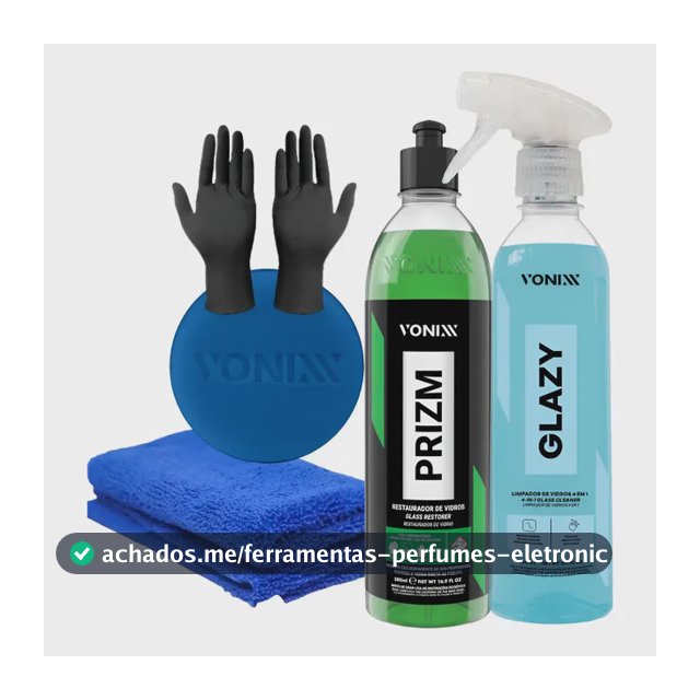 Kit Vonixx Limpeza De Vidros Glazy Redutor De Risco 500ml Pr