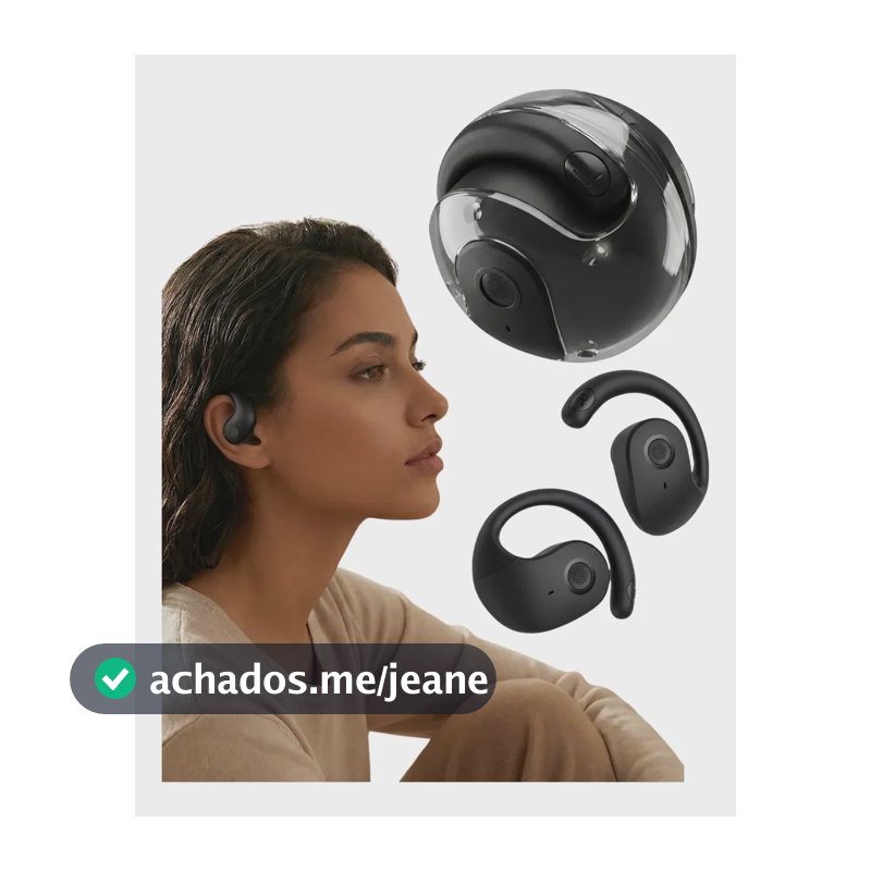 Fone Ouvido Bluetooth 5.3 Tws Adaptativo Esportivo Antiqueda Preto
