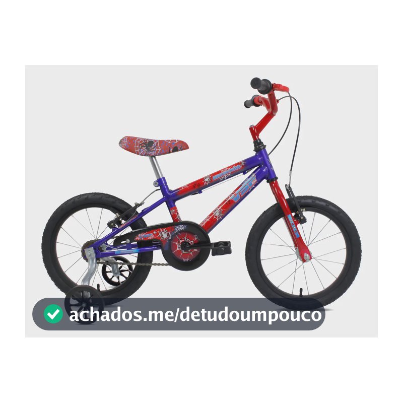 Bicicleta Infantil Aro 16 Masculina Até 7 Anos Super Heróis