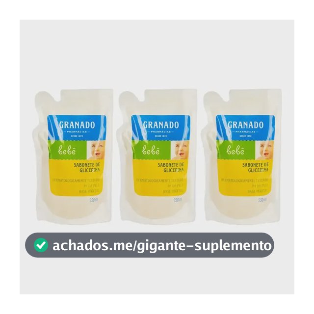 Kit 3 Sabonetes Líquidos Granado Bebê Glicerina Tradicional 250ml Refil
