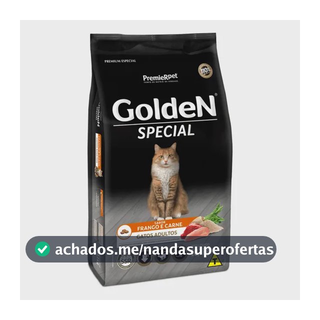 Ração Golden Special Gatos Adultos Frango E Carne 10,1 Kg