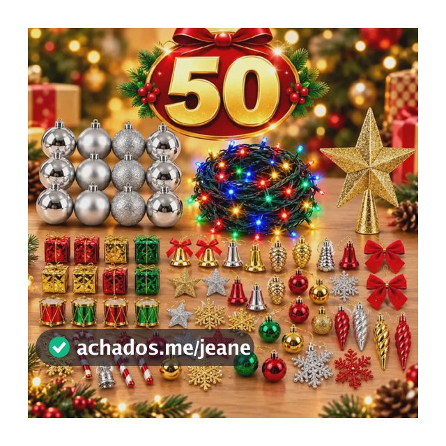 Kit 50 Enfeites Árvore De Natal Bolinhas Pendentes Pisca Kit Pisca 220v Lisa
