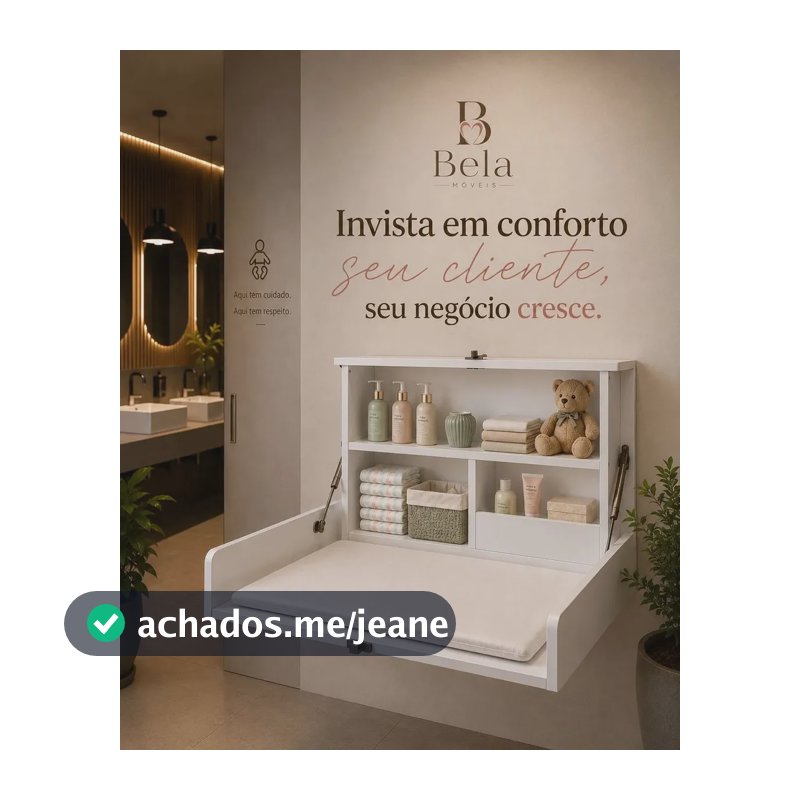 Fraldario parede bebes pistões aparador e colchonete Mdf Bela Moveis