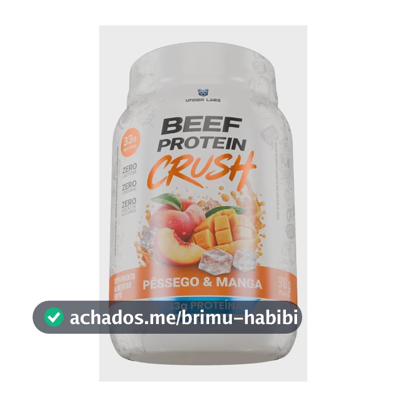 Whey Beef Protein Zero Lactose/zero Açucar 910g - Underlabz Pêssego E Manga