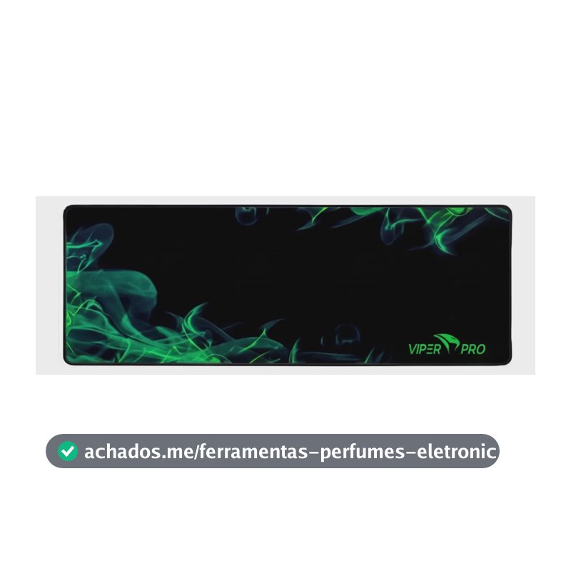 Mouse Pad Gamer Extra Grande Viper Pro Python 900x300mm Para Melhor Desempenho Preto E Verde Preto E Verde