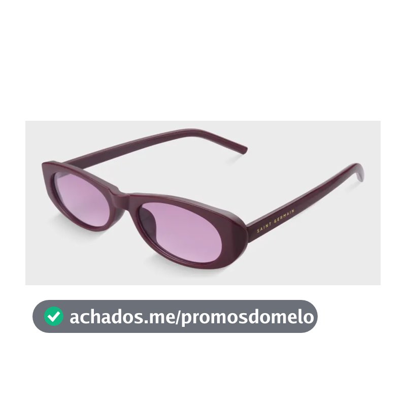 Óculos De Sol Feminino Saint Germain Amalfi Uv400 Oval Bordô