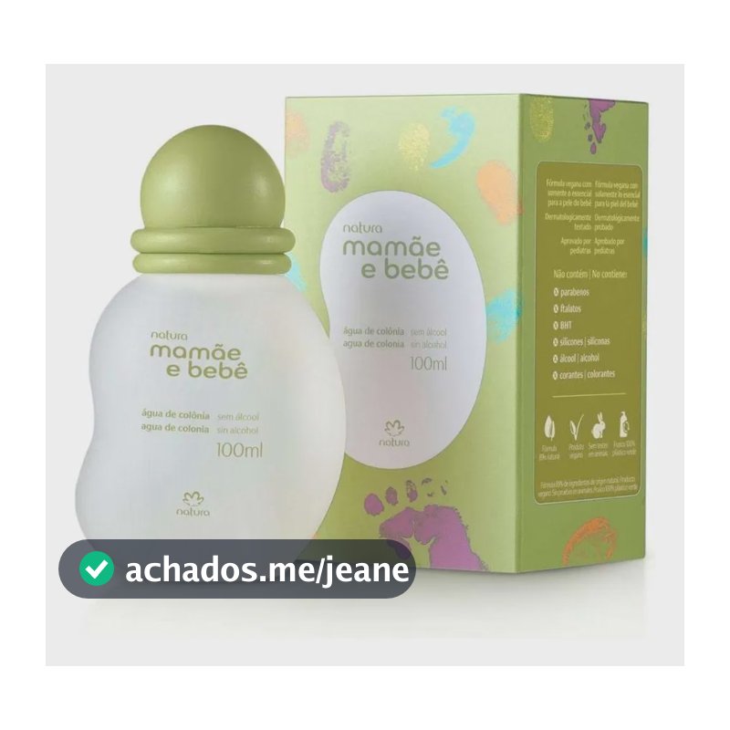 Natura Água De Colônia Mamãe E Bebê - 100ml
