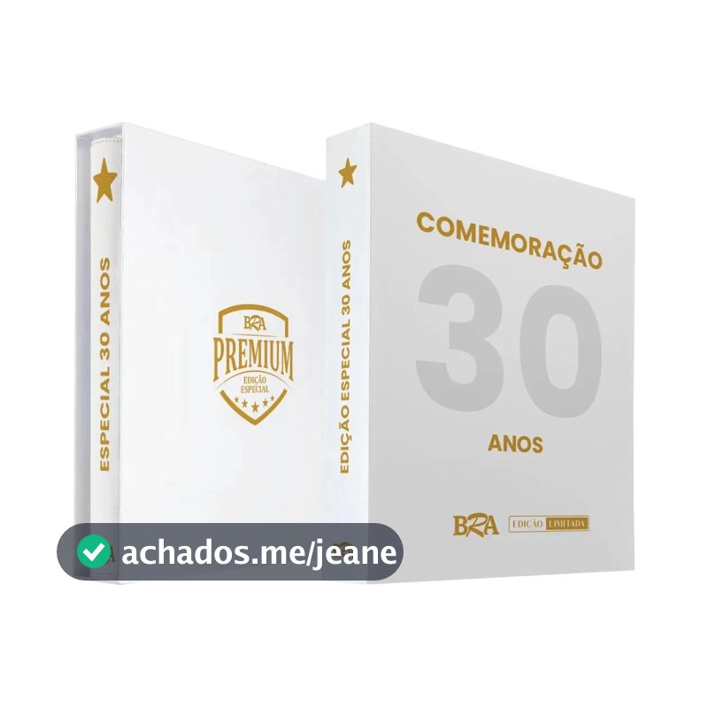 Pasta Premium Bra Comemoração 30 Anos 3x3 - Branco 360 Cards Branco