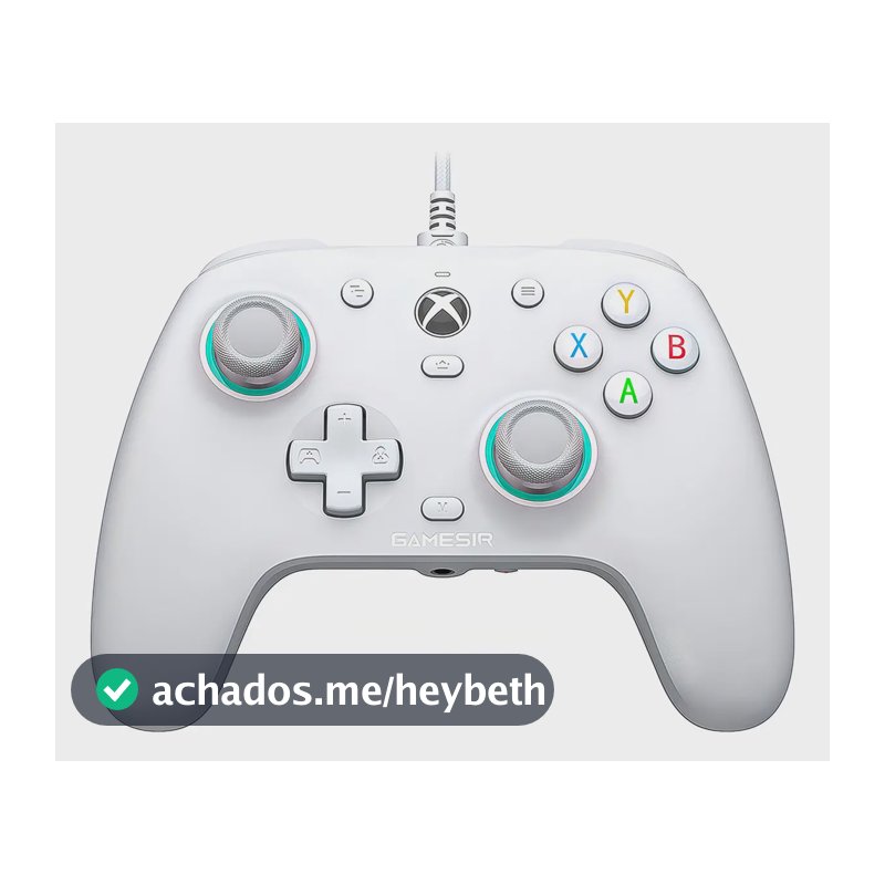 Controle GameSir G7 SE com Fio para Xbox One Series S X PC Hall Effect Botões Mecânicos Cor Branco
