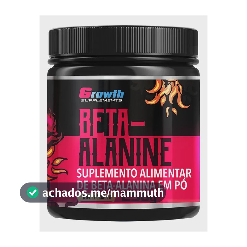 Beta Alanina 250g Growth Supplements - Sem Sabor em Pó