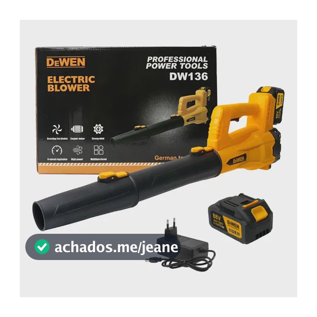 Soprador Profissional À Bateria 60000rpm 88v Dewen Amarelo 127/220v