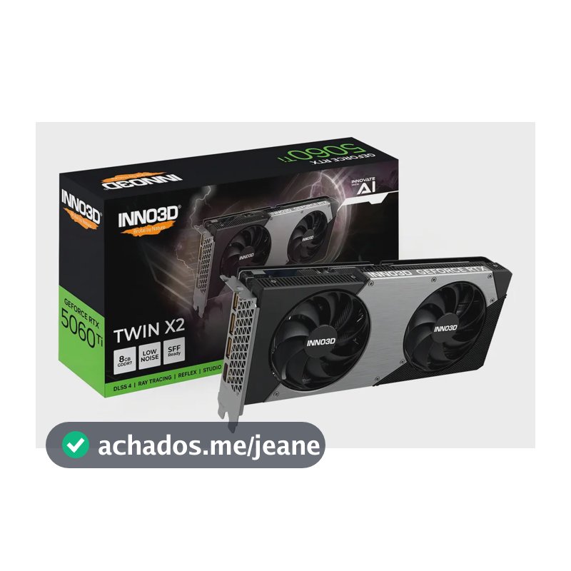 Placa de Vídeo INNO3D RTX 5060 Ti Twin X2 8GB GDDR7 128-bit PCIe Gen 5