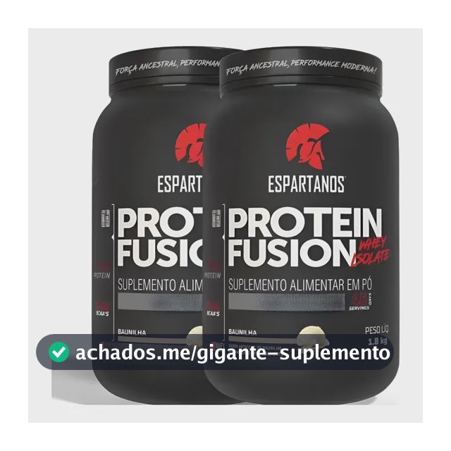 Kit 2x Suplemento Em Pó Whey Protein Fusion 1800g Espartanos