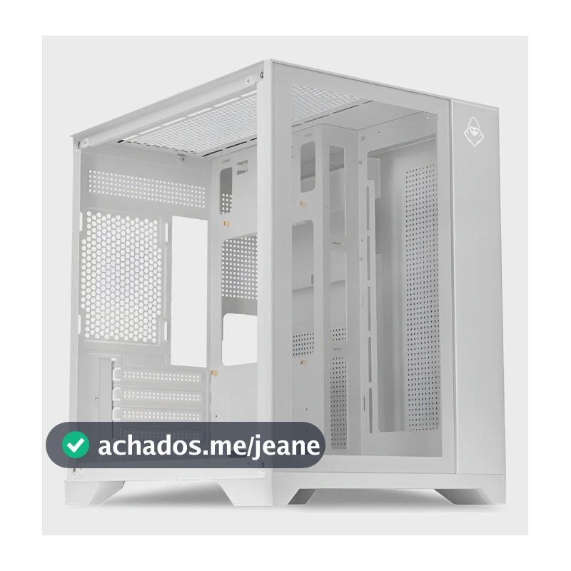 Gabinete Gamer Mancer CV100 Branco Mid-Tower com Lateral de Vidro e USB 3.0